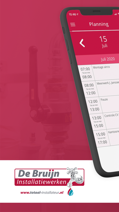 De Bruijn Installatiewerken Screenshot