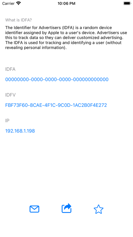 IDFA - Find My IDFA (iOS) Bởi: Markus Wu IDFA - Find My IDFA (iOS) Bởi: Markus Wu
