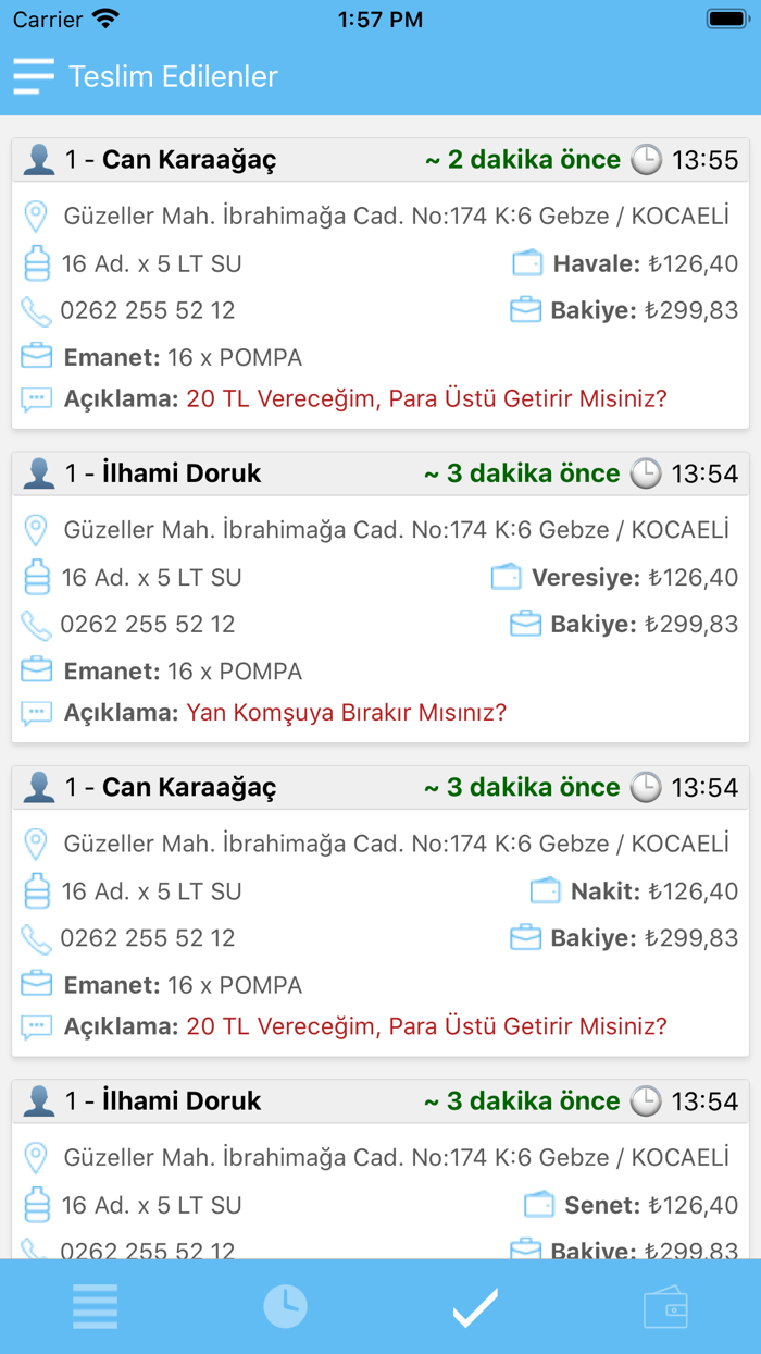 Aybit Tüp Su Araç Uygulaması