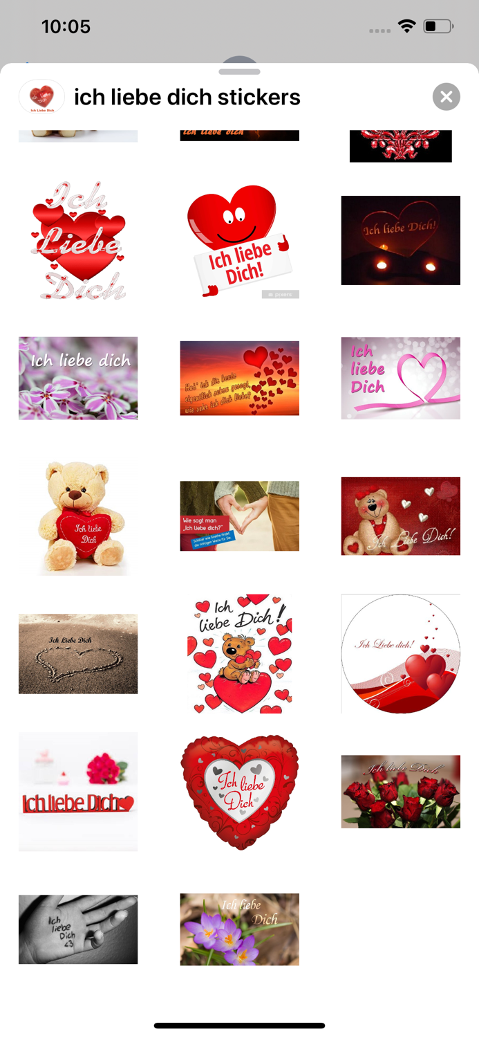 ich liebe dich immer stickers
