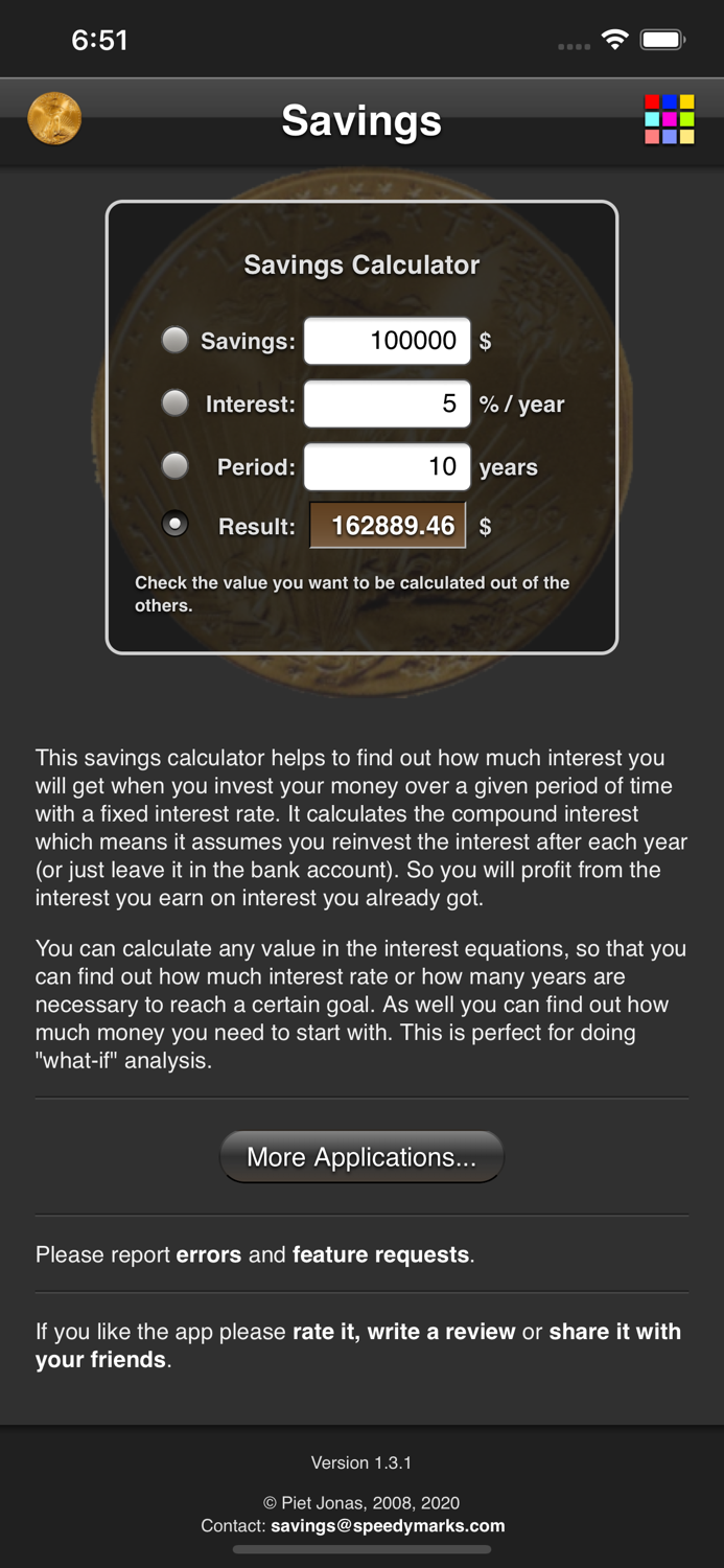 Savings Calculator