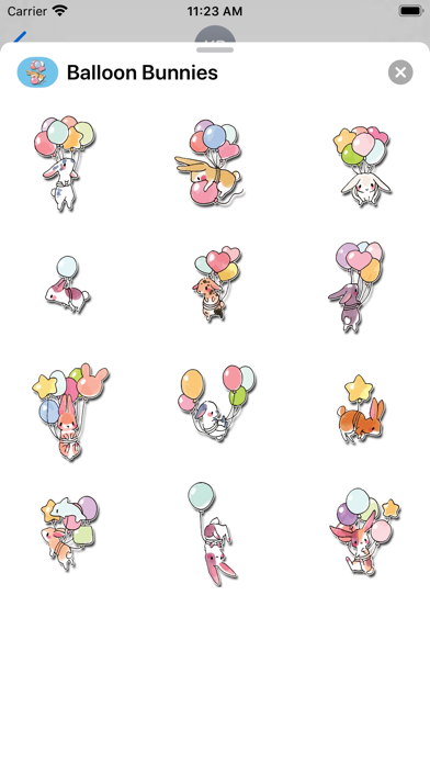 Screenshot #2 pour Balloon Bunnies Stickers