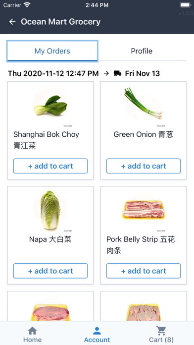 Ocean Mart Grocery Screenshot