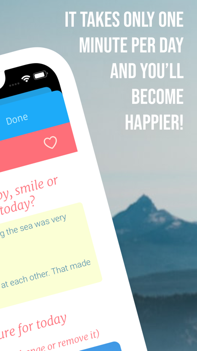 One Minute Journal - Happiness Screenshot