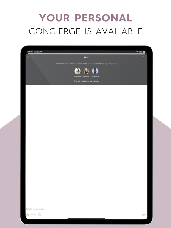 PRIV - Salon delivered to you iPad screenshot 5 - Lifestyle app