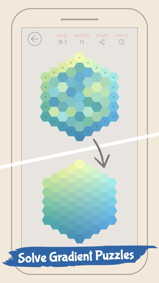 Color Gallery: Gradient Puzzle - 1.8.1 - (iOS)