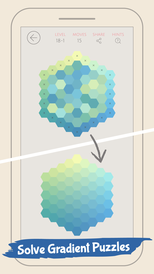 #1. Color Gallery: Gradient Puzzle (iOS) 由: Chih Yuan Chou