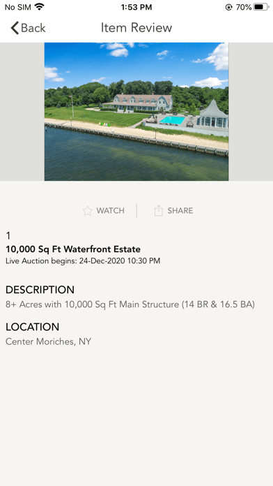 Maltz Auctions Screenshot