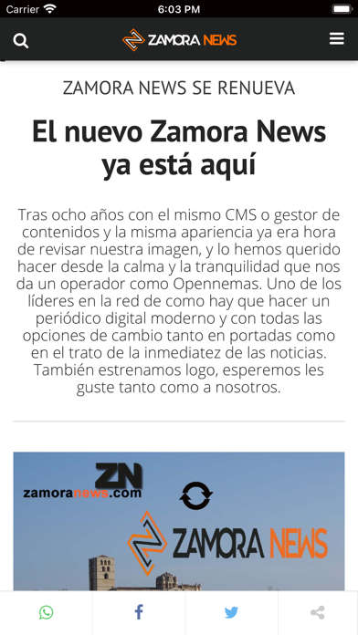 Zamora News Screenshot