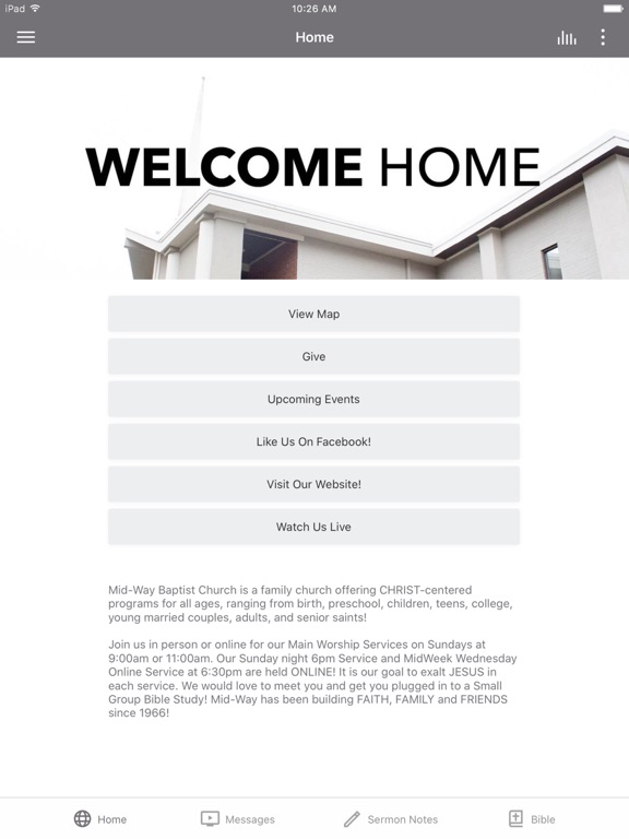 Mid-Way iPad screenshot 1 - Lifestyle app