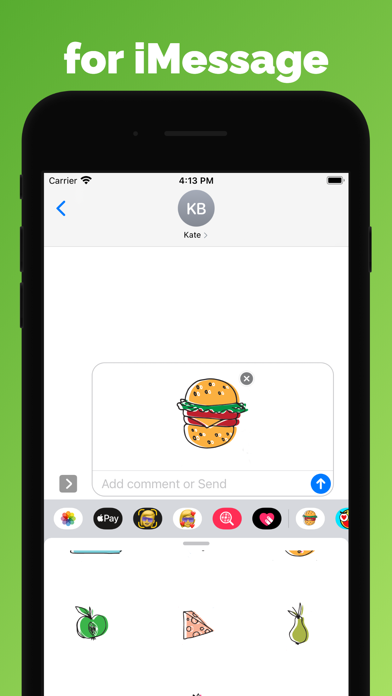 Screenshot #3 pour Hand drawn food stickers emoji
