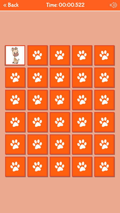 Funny Animals Memory Game Screenshot