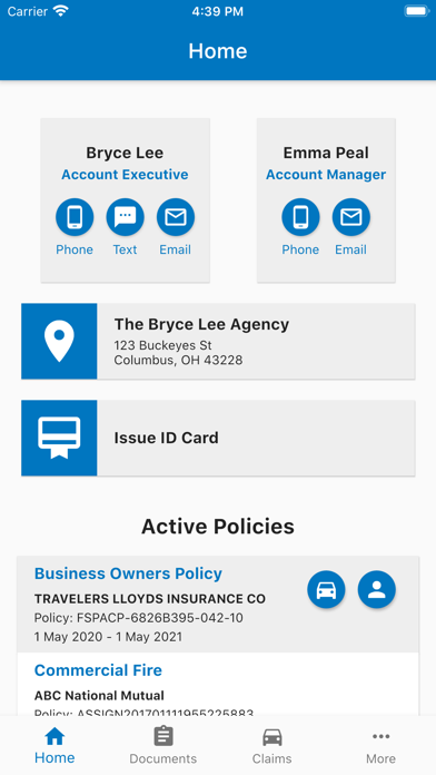 Peoples Insurance - Mobile App Screenshot