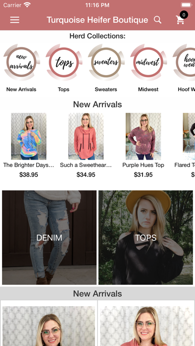 Turquoise Heifer Boutique Screenshot