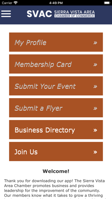 Sierra Vista Area Chamber Screenshot
