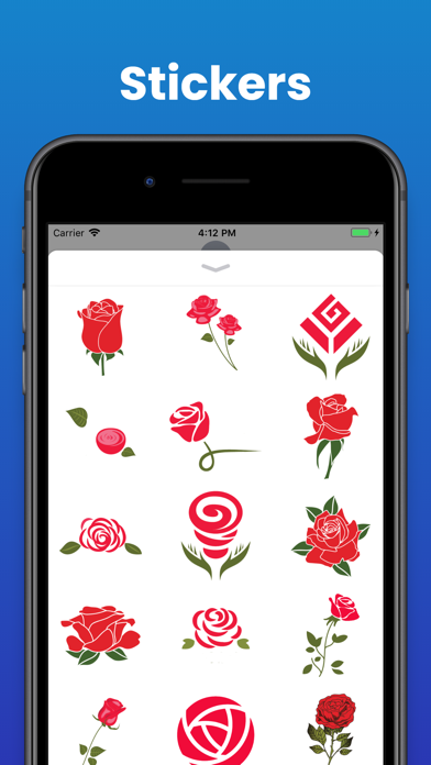 Rose Flowers Stickers & emoji Screenshot