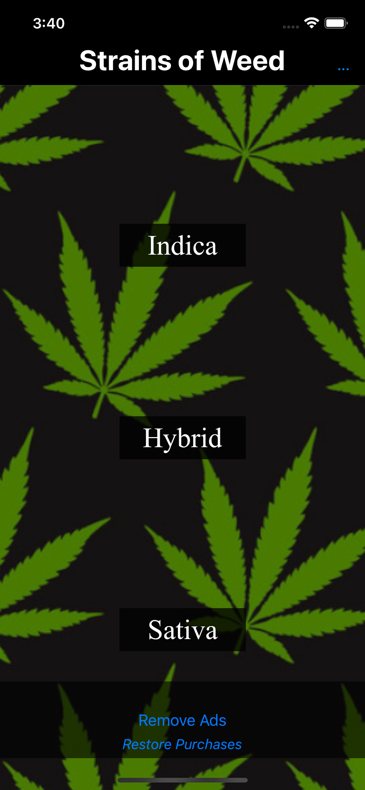 Strains of Weed