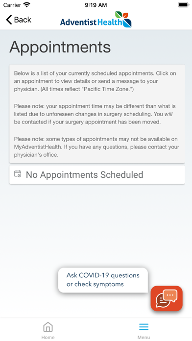 MyAdventistHealth Screenshot