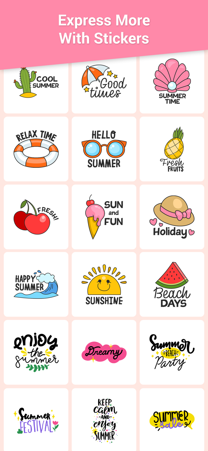 Beach Holiday Stickers Pack