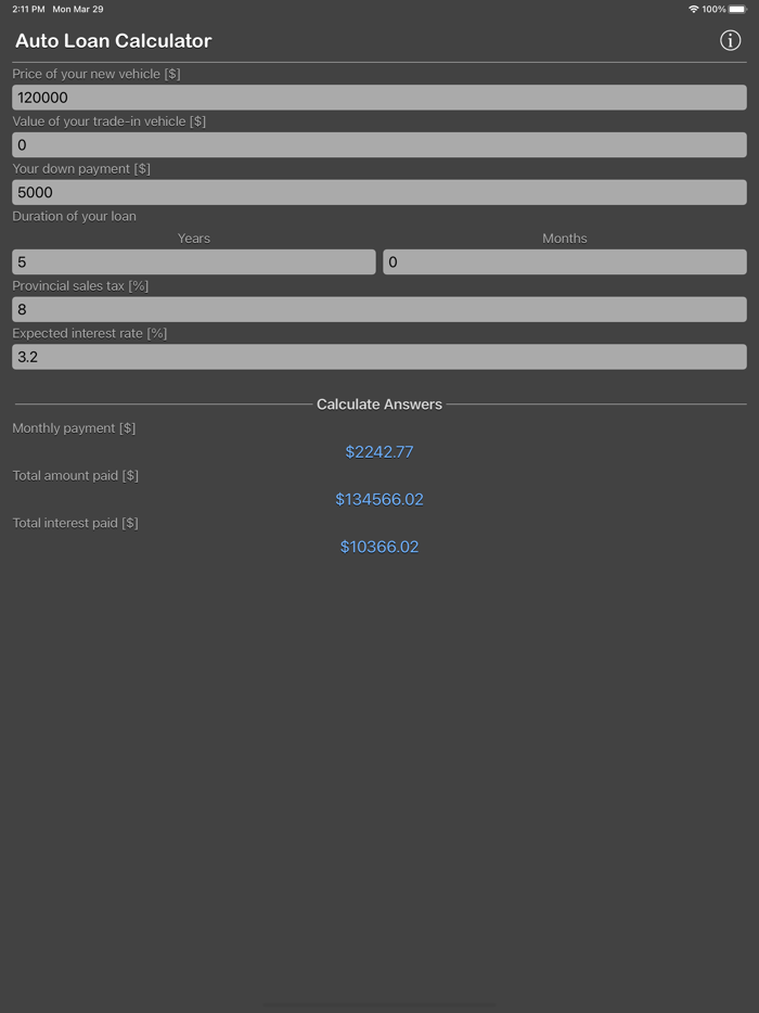 Auto Loan Calculator Plus