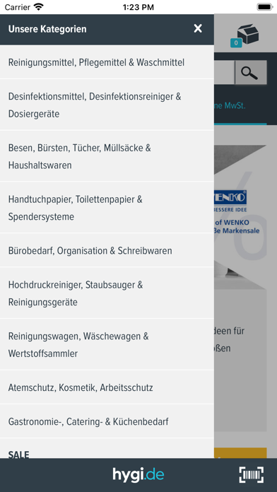 hygi.de Shopping App Screenshot