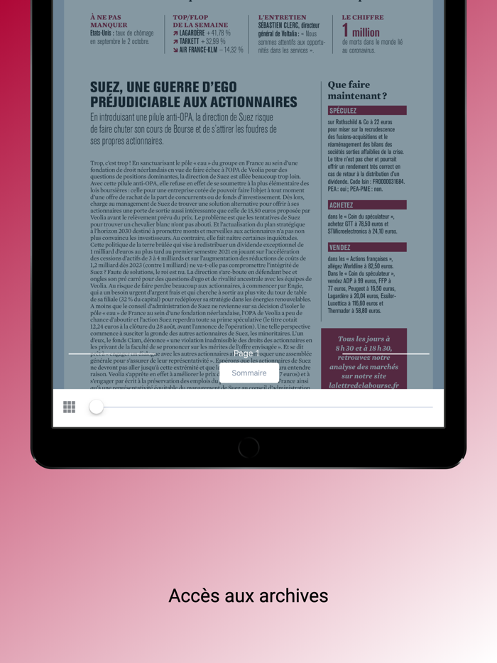 La Lettre de la bourse Kiosk