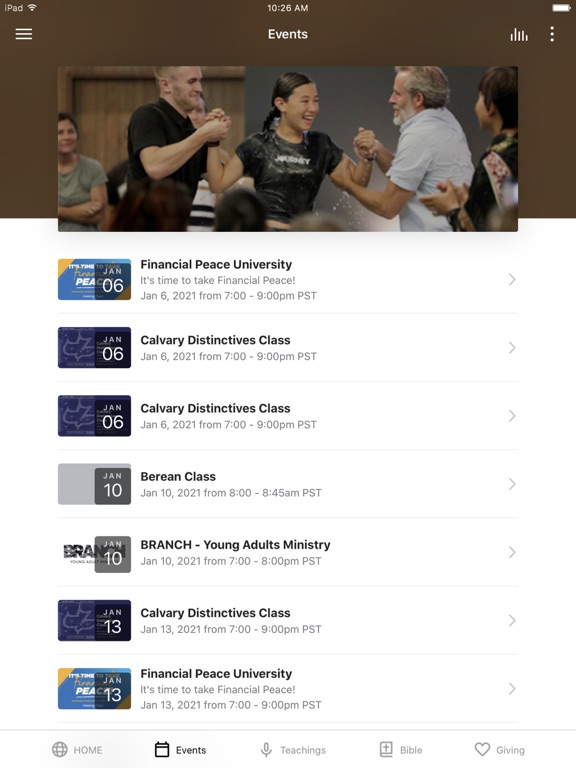 Calvary Chapel San Jose iPad screenshot 2 - Lifestyle app
