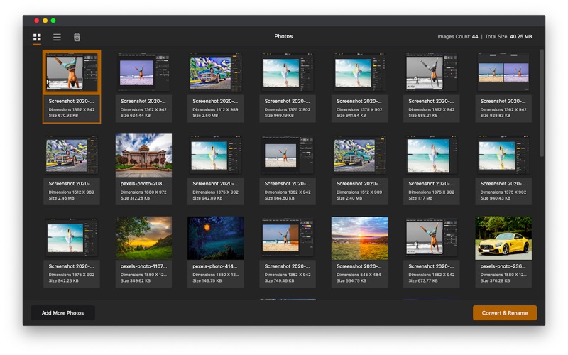 Screenshot #1 pour Batch Rename & Convert Photos