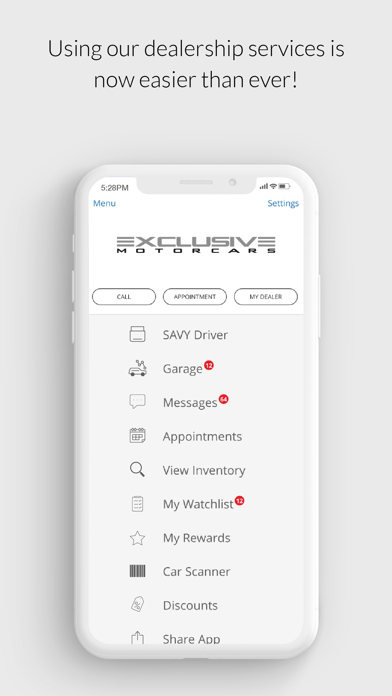 Exclusive Motorcars App Screenshot
