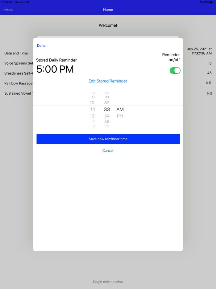 MyVoice - Self-Rating Log