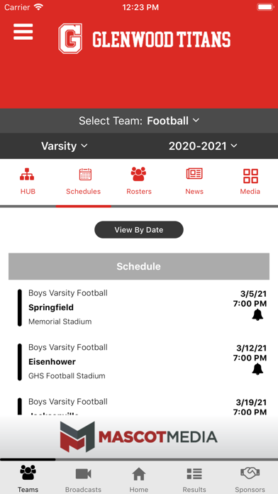 Glenwood Titans Athletics Screenshot