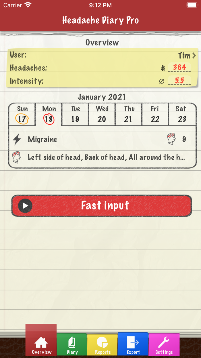 Headache Diary Pro