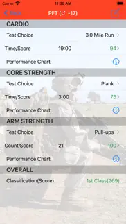 fitness calc for marines iphone screenshot 3