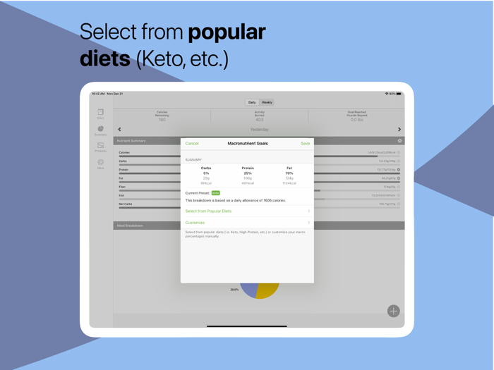 MooveFit Calorie Keto Counter