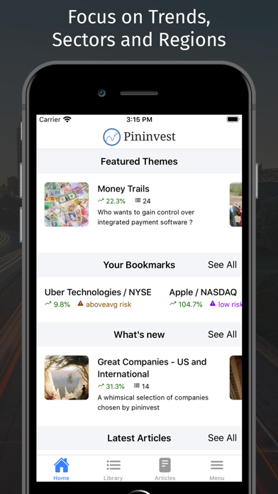 Pininvest Portfolio Management Screenshot