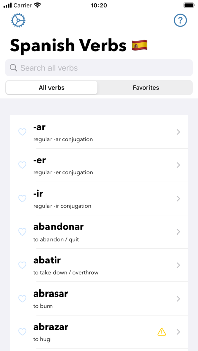 Spanish Verbs Screenshot