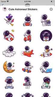 cute astronaut stickers iphone screenshot 3