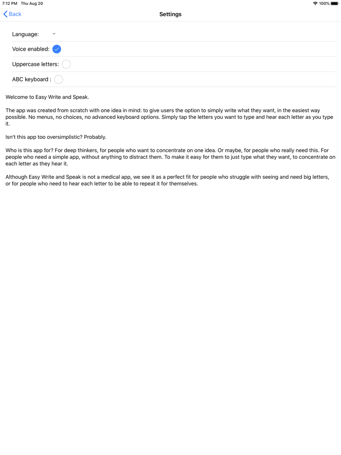 Easy Write and Speak