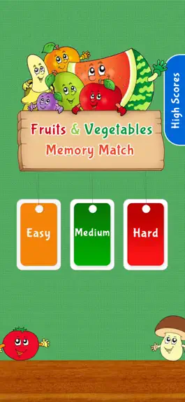 Game screenshot Fruits Vegetables Memory Game mod apk