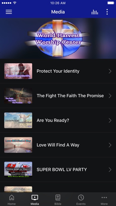 Screenshot 2 of World Harvest Worship Center App