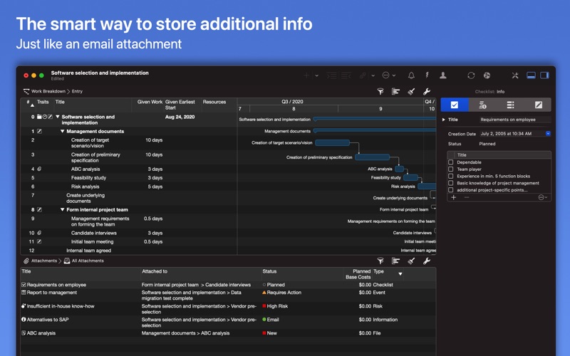 Merlin Project: Gantt & Kanban Screenshot