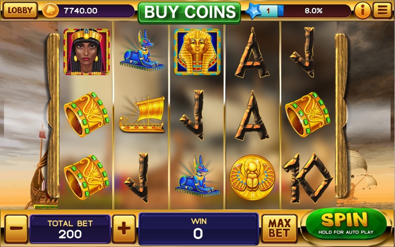 lady pharaoh slots iphone screenshot 1