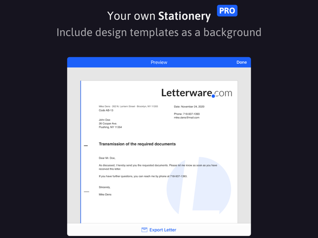 ‎EasyLetter - Screenshot van brieven verzenden