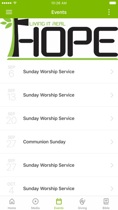 HOPE CHURCH - APPLETON Screenshot