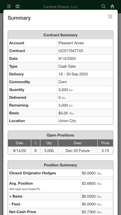 Cardinal Ethanol LLC Screenshot