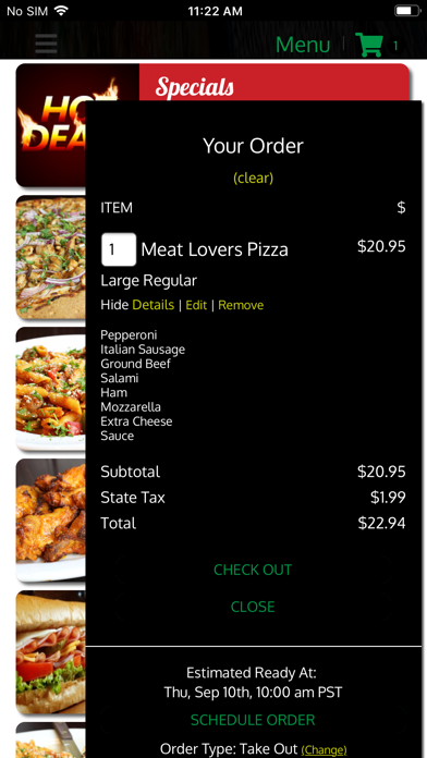 Big E Pizza CA Screenshot
