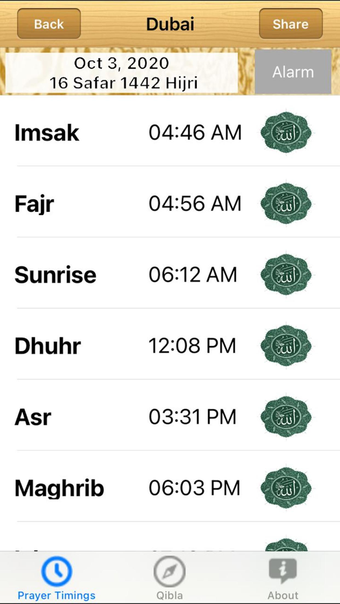 UAE Prayer Timings