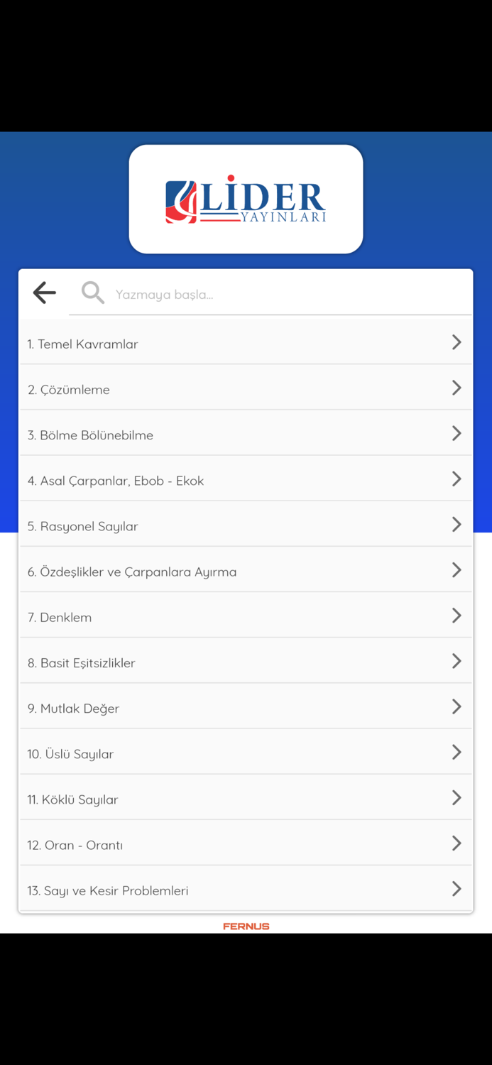 Lider Yayınları Çözümler