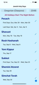 Jewish Holy Days screenshot #3 for iPhone