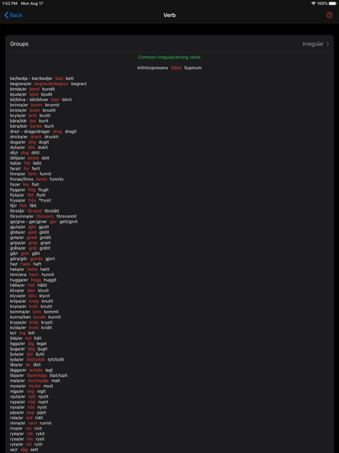gramSV - Swedish Grammar
